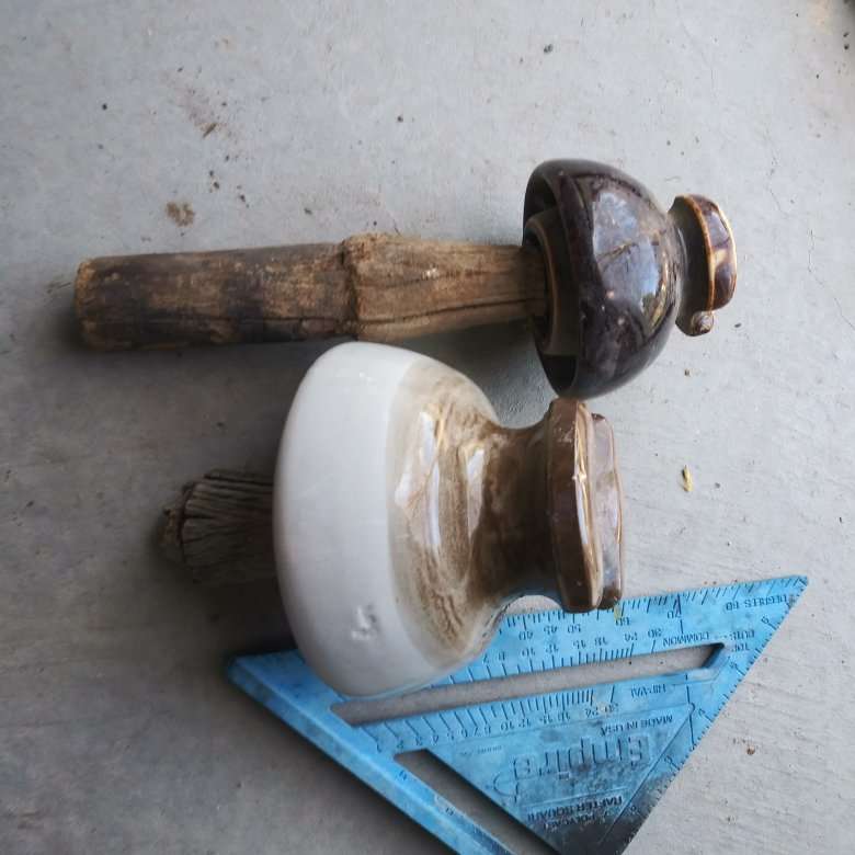 Antique telephone wire insulators