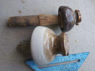 Antique telephone wire insulators