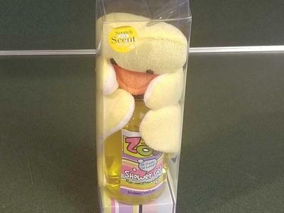 Duck bath mitt with Marshmallow Candy scented Gel