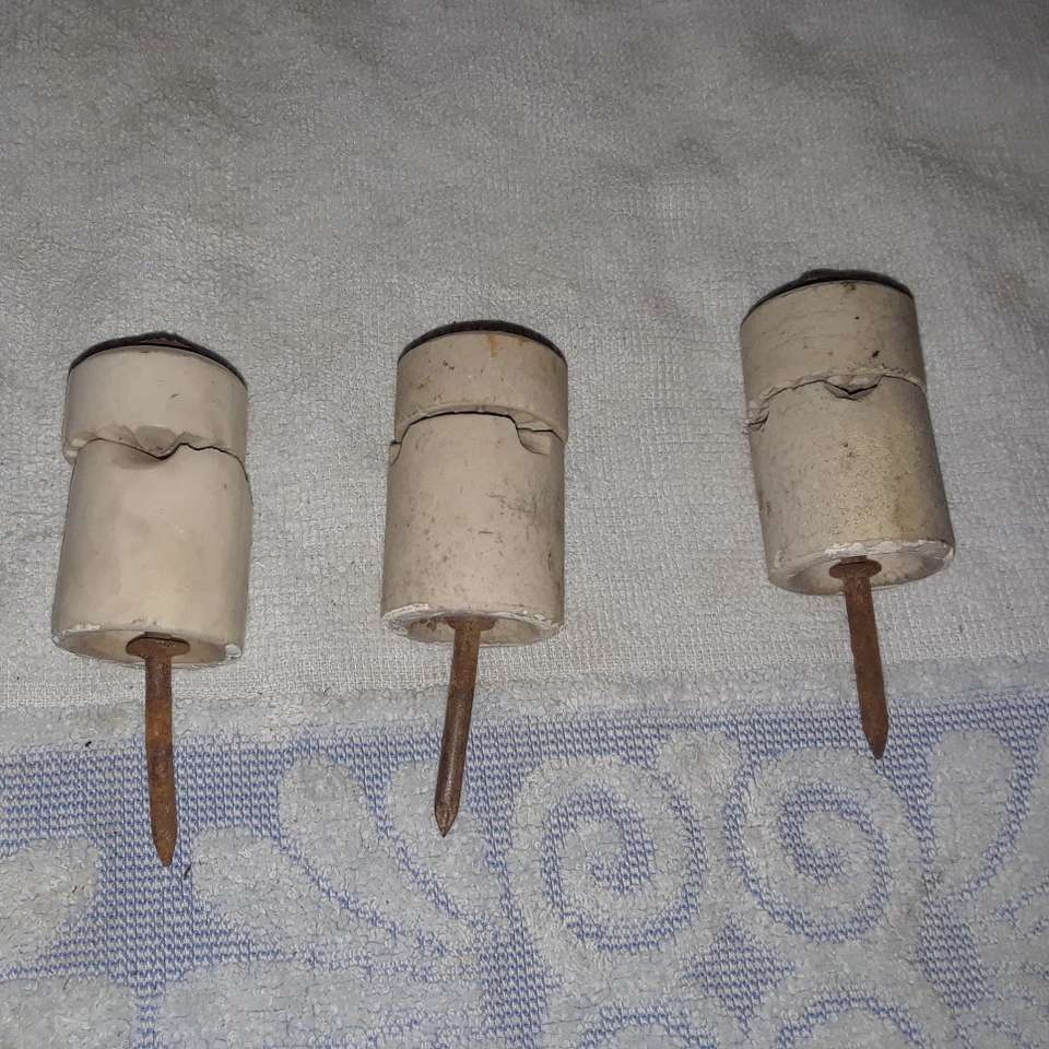 3 Antique porcelain insulators