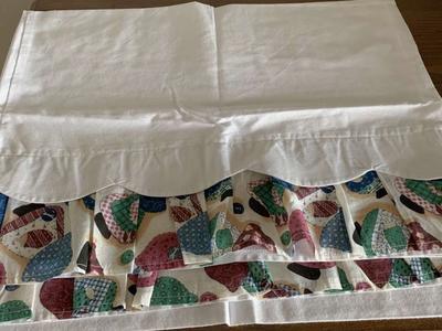 2 scalloped pillow cases - new decorative.