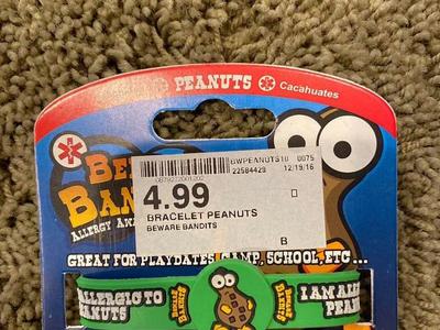Peanut allergy bracelet - Brand new