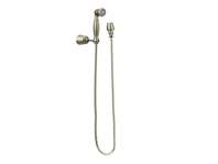 NEW MOEN BRUSHED NICKEL SINGLE FUNCTION HAND SHOWER WITH WALL BRACKET AND HOSE (RETAIL: $260.52)