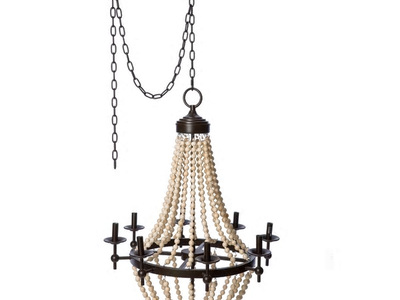 NEW RUBBED OIL BEADED 8 LIGHT CHANDELIER