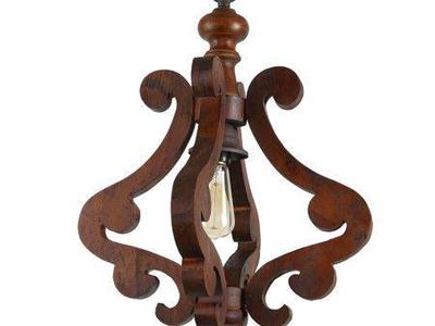 NEW LUCIAN WOODEN CHANDELIER LIGHT / PENDANT (RETAILS: $214.99)