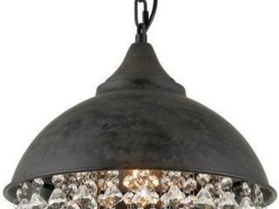 NEW METAL DOME CRYSTAL CHANDELIER LIGHT (RETAILS: $223.99 EACH)