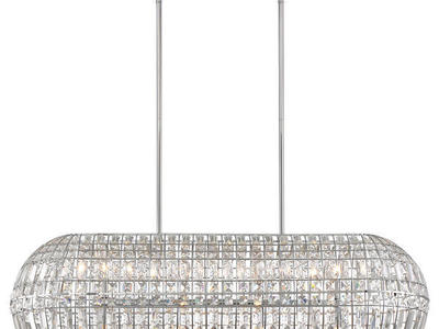 NEW KENTON 8 LIGHT CRYSTAL CHANDELIER (RETAILS: $359.99)