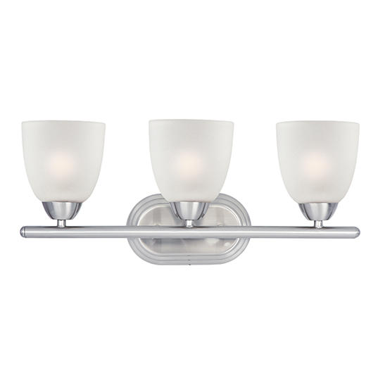 NEW BRUSHED NICKEL 3 LIGHT VANITY LIGHT
