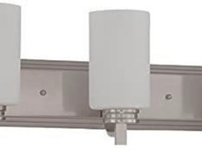 NEW 3 LIGHT BRUSHED NICKEL VANITY LIGHT