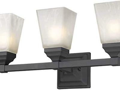 NEW BLACK 3 LIGHT VANITY LIGHT