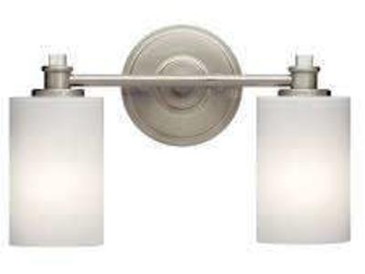 NEW KICHLER JOELSON BRUSHED NICKEL 2 LIGHT VANITY LIGHT (RETAILS: $104.99)
