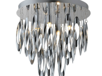 NEW 4 LIGHT BRUSHED NICKEL FLUSHMOUNT CHANDELIER