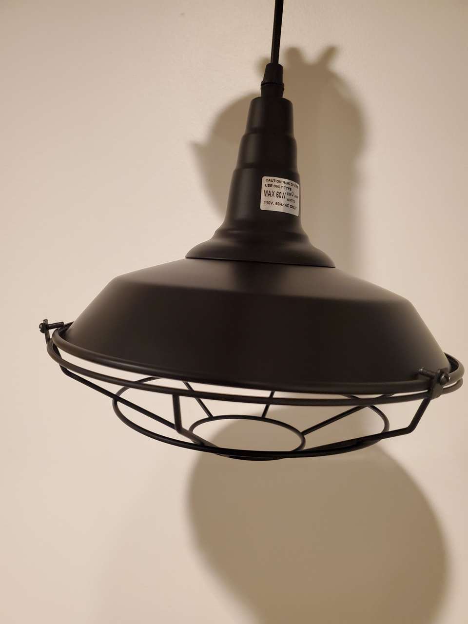 NEW BLACK CAGE PENDANT LIGHT (3 AVAILABLE)