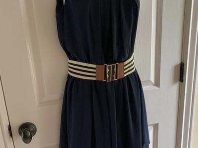 BCX Navy Blue Dress Size Small