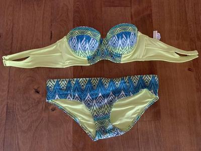 American Eagle Green And Blue Bikini Small