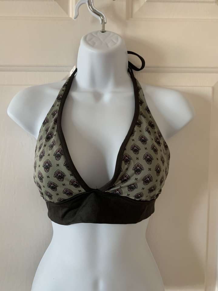 Size Medium Army Green Tankini Top