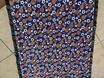 Minky Couture Sports Themed Blanket