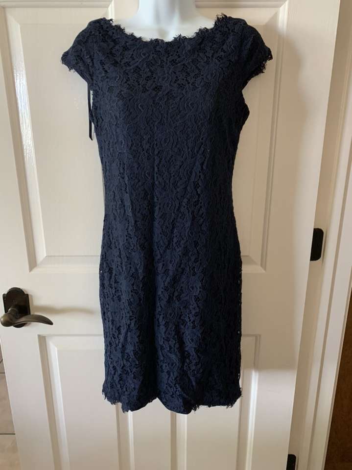 Eliza J Lace Navy Dress Size 4