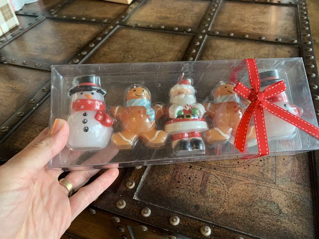 Christmas Candle Set Santa Snowmen