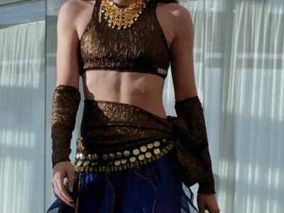 Hand made belly dance costume
