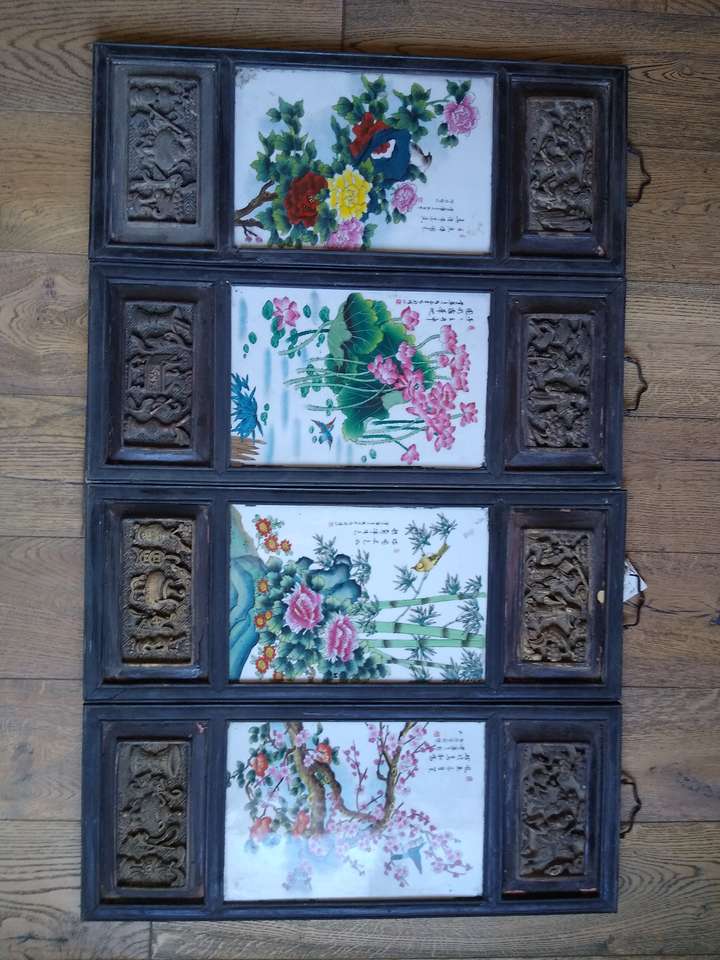 Chinese Asian porcelain paintings