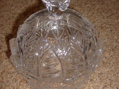 Fifth Avenue 24% Lead CRYSTAL Portico TULIP JELLY JAR with LID flower