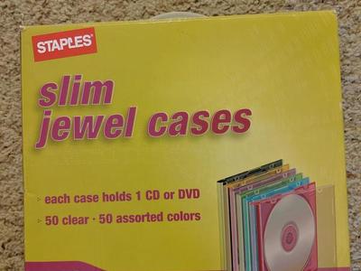 Staples Slim Jewel Cases 100 DVD/CD