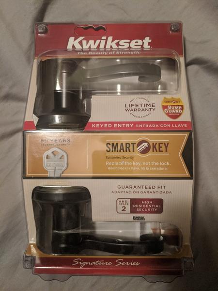 Kwikset Lido Venetian Bronze Keyed Entry Door Lever handle