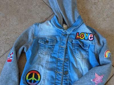 Vigoss youth girls jean jacket faux fur lined