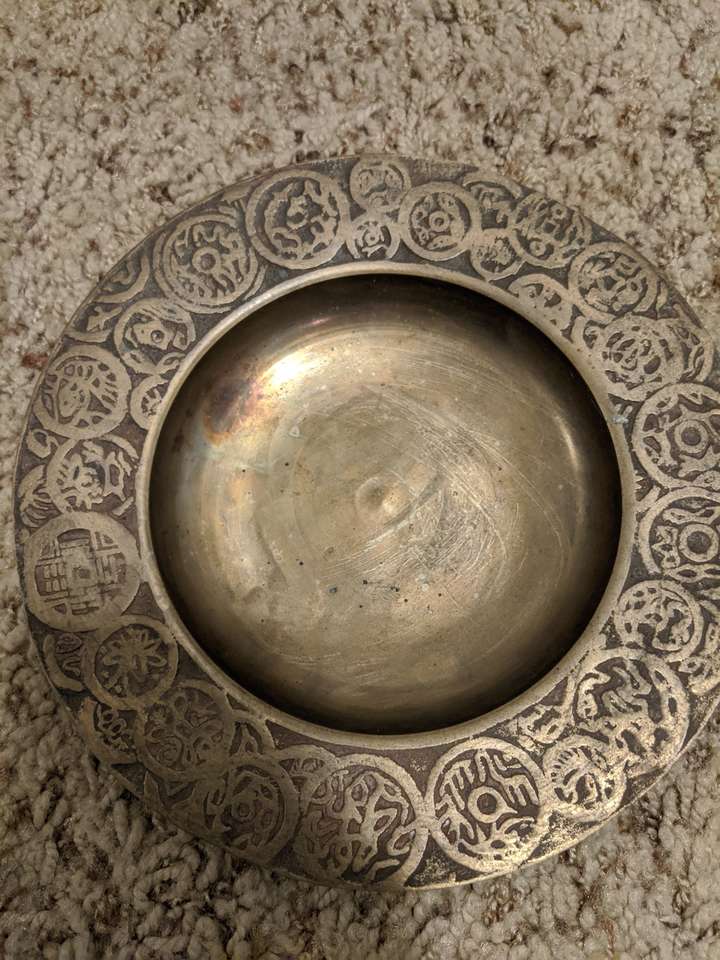 VINTAGE Thin SOLID BRASS BOWL FROM KOREA