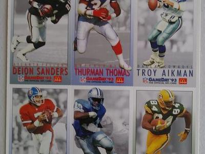 1993 McDonalds Gameday Football Cards