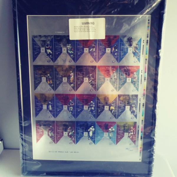 Uncut Framed Football Sheet