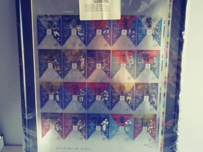 Uncut Framed Football Sheet