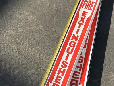 24” Fire Extinguisher Signs Metal