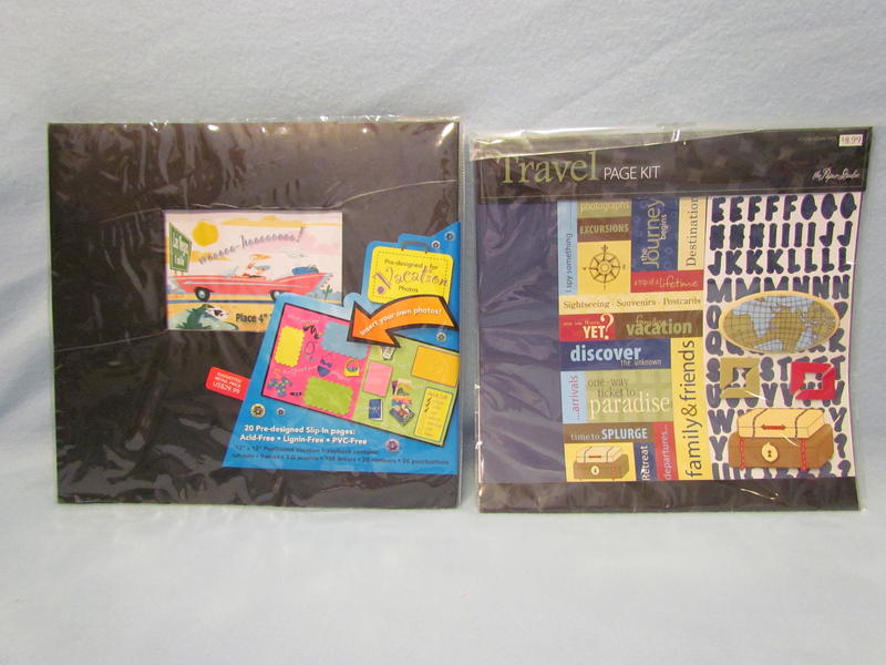 Travel Vacation 12x12 Scrapbook Album & Travel Page Kit with Stickers & Die Cuts