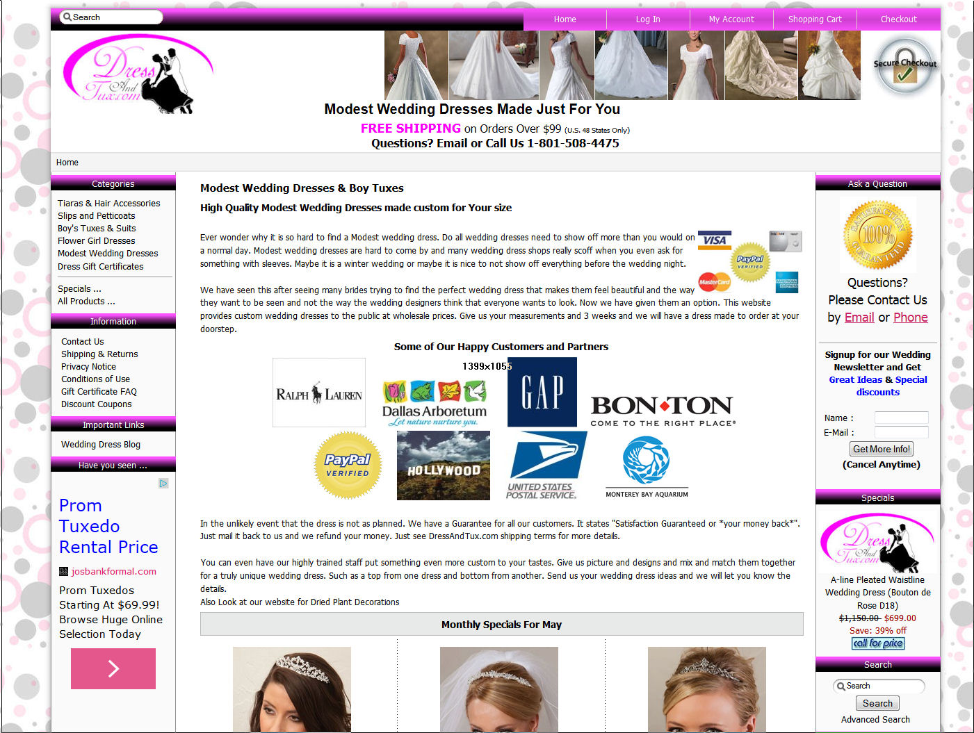 DressAndTux.com - Wedding Dress, Tiara, Tux business