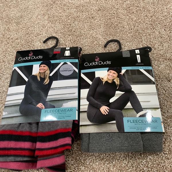 New Cuddl Duds Fleece Thermal Set Women Size S