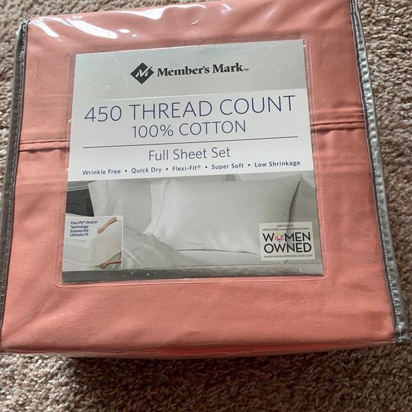 New Member’s Mark 450 Thread Count Full Sheet Set