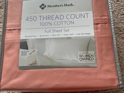 New Member’s Mark 450 Thread Count Full Sheet Set