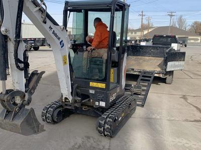 Bobcat E20 Mini Excavator For Rent - Only 40 in Wide