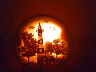 Gorgeous Light Tower with Background Light in Mint Condition