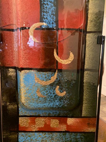 Glass-metal Vase/ Decor