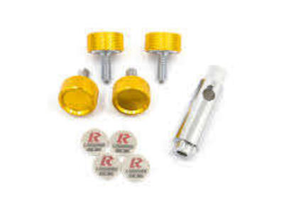 KICS Leggdura Racing License Plate Lock Bolt Kit GOLD WKPLBA Subaru WRX STI EVO GTI Golf R32 Civic Supra