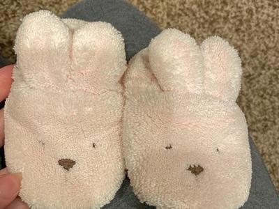 Tiny Pink Baby Bunny Slippers Newborn