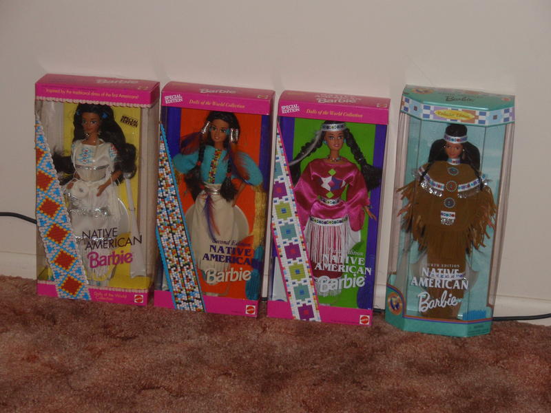 Barbie Dolls of the World Native American 4 dolls