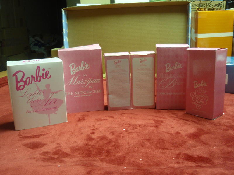 X-Mas ornaments -Avon Barbie 6 pc set