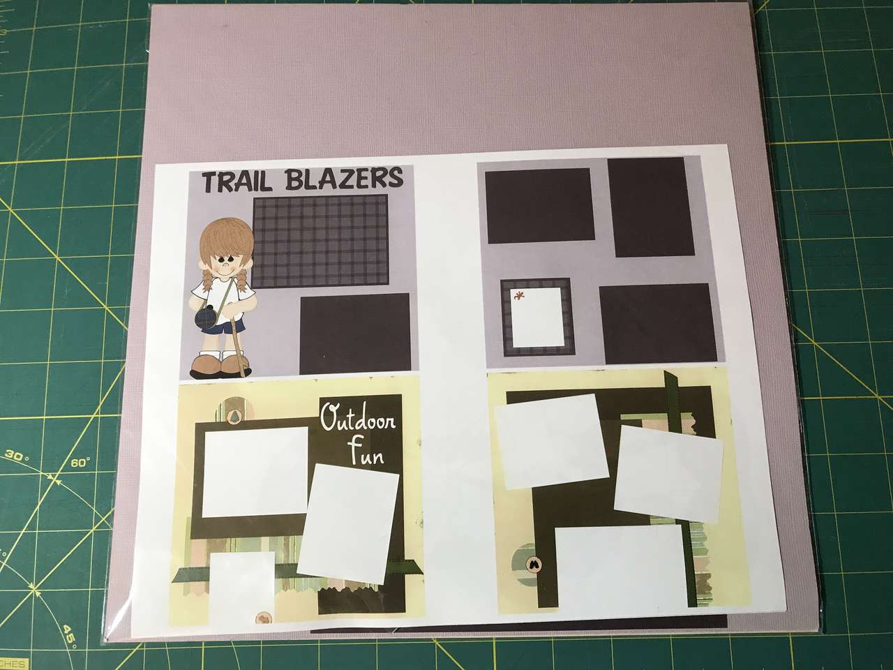 Trail Blazers & Outdoor Fun 12” x 12” 2-Scrapbook Pages per Kit, New
