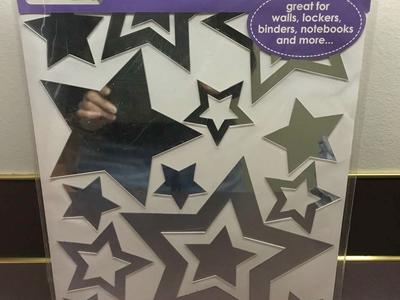 Adhesive Anywhere Art Mirror Stars NIP