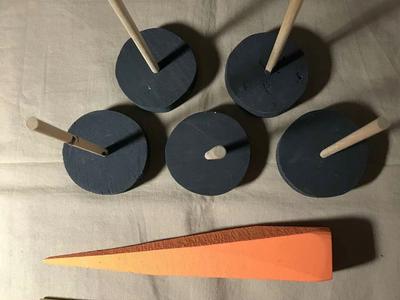 Snowman Wood Face Maker, Wood Carrot 9”, Pipe 8”, 3 Buttons, 2 Eyes