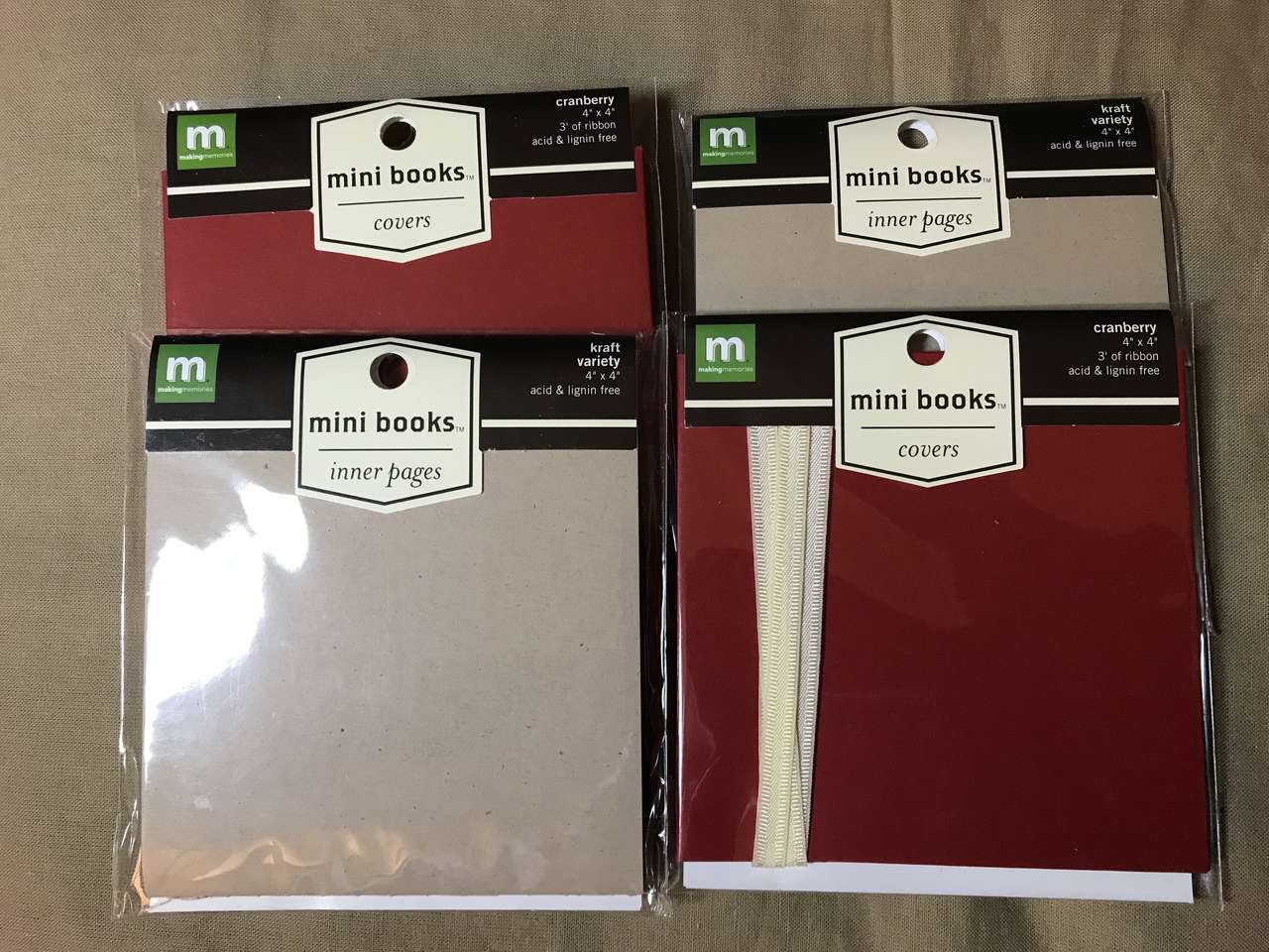 CHOOSE 2 Making Memories Mini Books Cover wIth Mini Books Inner Pages NIP or